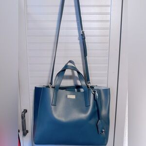 KATE SPADE Putnam Drive Nelle Convertible Work Commuter Tote Teal MSRP: $348